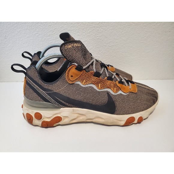 Nike React Element 55 Safari Pack Shoes Bio Beige Ostrich Print Mens Sz 8.5 - Picture 5 of 14